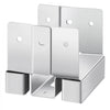 VEVOR 4x4 Post Base 10 Pcs, Inner Size 3.53x3.56inch/89.6x90.5mm Concrete Post Anchor, Heavy-Duty Zinc-Plated Carbon Steel Posts Brackets with 1 Inch Standoff Elevation, for Concrete Pergolas Patios