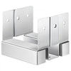 VEVOR 4x4 Post Base 10 Pcs, Inner Size 3.53x3.56inch/89.6x90.5mm Concrete Post Anchor, Heavy-Duty Zinc-Plated Carbon Steel Posts Brackets with 1 Inch Standoff Elevation, for Concrete Pergolas Patios