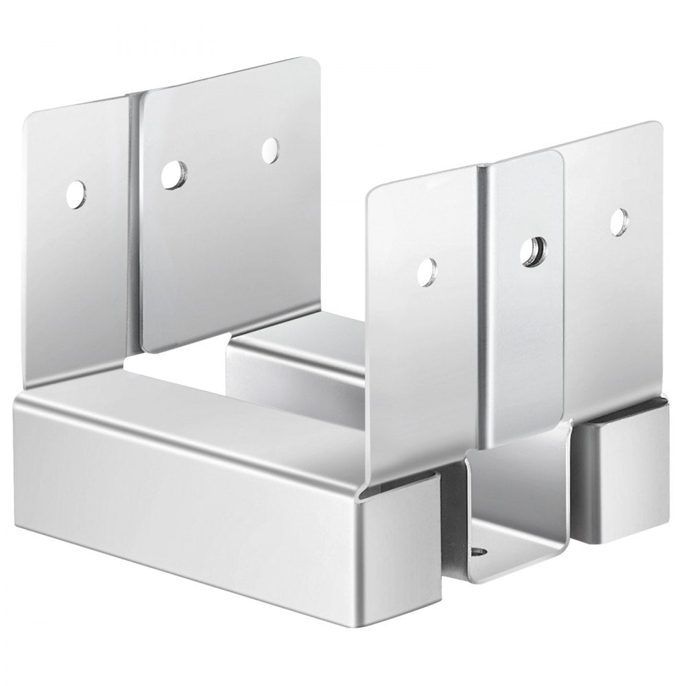 VEVOR 4x4 Post Base 10 Pcs, Inner Size 3.53x3.56inch/89.6x90.5mm Concrete Post Anchor, Heavy-Duty Zinc-Plated Carbon Steel Posts Brackets with 1 Inch Standoff Elevation, for Concrete Pergolas Patios