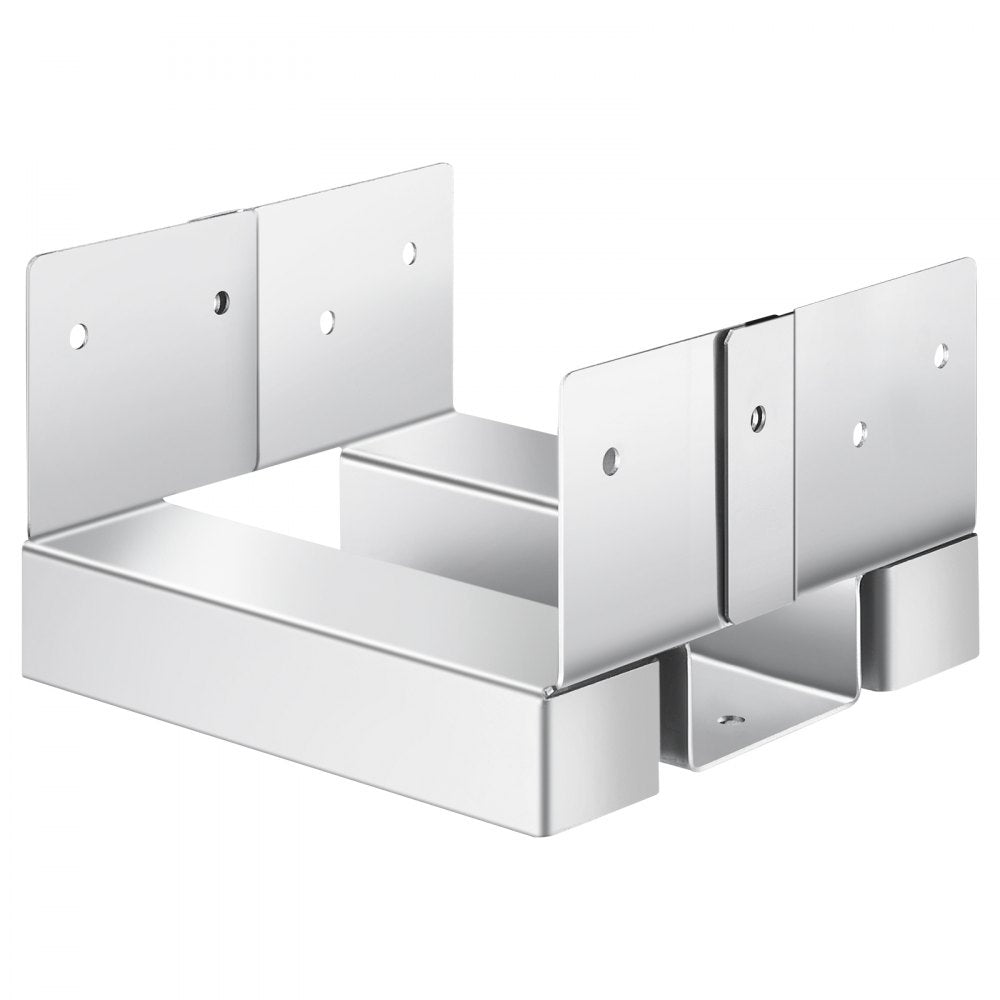 VEVOR 6x6 Post Base 10 Pcs, Inner Size 5.49x5.57inch/139.5x141.5mm Concrete Post Anchor, Heavy-Duty Zinc-Plated Carbon Steel Posts Brackets with 1 Inch Standoff Elevation, for Concrete Pergolas Patio