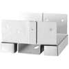 VEVOR 6x6 Post Base 10 Pcs, Inner Size 5.49x5.57inch/139.5x141.5mm Concrete Post Anchor, Heavy-Duty Zinc-Plated Carbon Steel Posts Brackets with 1 Inch Standoff Elevation, for Concrete Pergolas Patio
