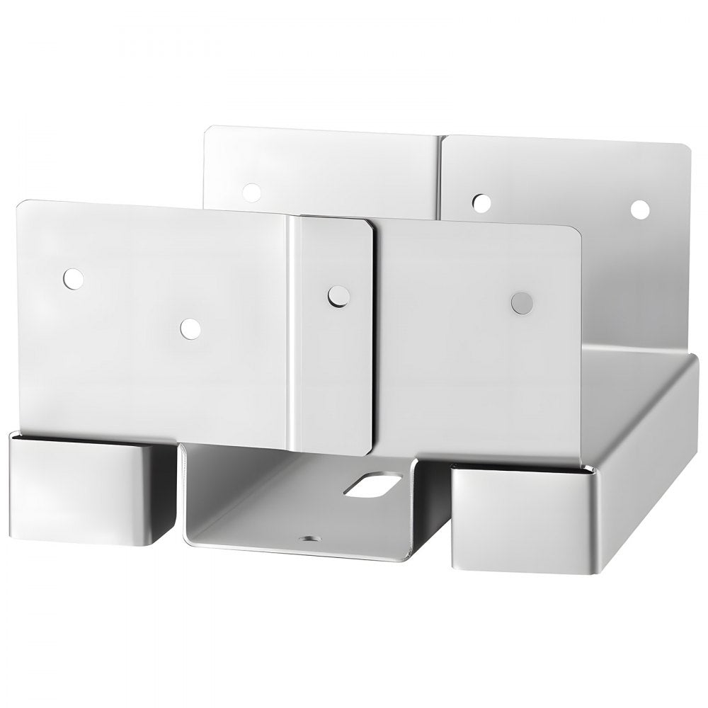 VEVOR 6x6 Post Base 10 Pcs, Inner Size 5.49x5.57inch/139.5x141.5mm Concrete Post Anchor, Heavy-Duty Zinc-Plated Carbon Steel Posts Brackets with 1 Inch Standoff Elevation, for Concrete Pergolas Patio