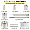 VEVOR Concrete Hole Saw Kit, 1-2/11\", 1-3/5\", 2-9/16\", 3-5/32\", 3-15/16\" Drill Bit Set SDS Plus & SDS MAX Shank Wall Hole Cutter with a 4-1/3\" Connecting Rod for Concrete, Cement, Stone Wall, Ma
