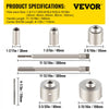 VEVOR Concrete Hole Saw Kit, 1-2/11\", 1-3/5\", 2-9/16\", 3-5/32\", 3-15/16\" Drill Bit Set SDS Plus & SDS MAX Shank Wall Hole Cutter with a 4-1/3\" Connecting Rod for Concrete, Cement, Stone Wall, Ma