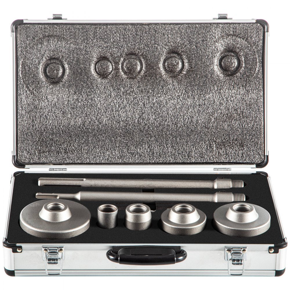 VEVOR Concrete Hole Saw Kit, 1-2/11\", 1-3/5\", 2-9/16\", 3-5/32\", 3-15/16\" Drill Bit Set SDS Plus & SDS MAX Shank Wall Hole Cutter with a 4-1/3\" Connecting Rod for Concrete, Cement, Stone Wall, Ma