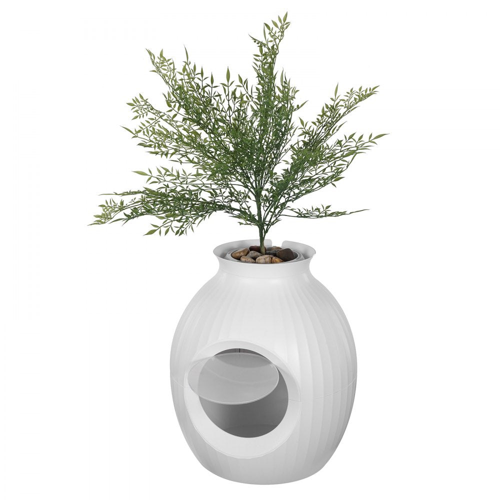 VEVOR Plant Cat Litter Box, Smart Odor Control System, Hidden Cat Litter Box with 9.48 in Large Entrance, Lighting Decoration & Sturdy ABS Material, Fit for Living Room/Corner/Outdoor Pool/Patio
