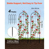 VEVOR Garden Trellis, 71 x 20 inch Rose Trellis, 4 Packs Garden Flower Rose Trellises with Powder-Coated Finish & Convenient Locking Design, Plant Support Trellises for Flowers, Vegetables, Roses