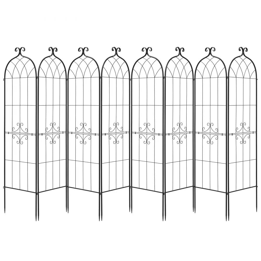 VEVOR Garden Trellis, 71 x 20 inch Rose Trellis, 8 Packs Garden Flower Rose Trellises with Powder-Coated Finish & Convenient Locking Design, Plant Support Trellises for Flowers, Vegetables, Roses