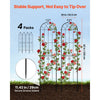 VEVOR Garden Trellis, 87 x 20 inch Rose Trellis, 4 Packs Garden Flower Rose Trellises with Powder-Coated Finish & Convenient Locking Design, Plant Support Trellises for Flowers, Vegetables, Roses