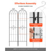 VEVOR Garden Trellis, 87 x 20 inch Rose Trellis, 2 Packs Garden Flower Rose Trellises with Powder-Coated Finish & Convenient Locking Design, Plant Support Trellises for Flowers, Vegetables, Roses