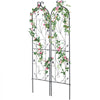 VEVOR Garden Trellis for Climbing Plants, 60 x 15 in, 2 Packs Rustproof Metal Garden Flower Trellis, Outdoor Climbing Rose Trellis Cucumbers Support, Decorative Clematis Trellis for Courtyards Lawns