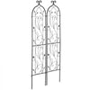 VEVOR Garden Trellis for Climbing Plants, 60 x 15 in, 2 Packs Rustproof Metal Garden Flower Trellis, Outdoor Climbing Rose Trellis Cucumbers Support, Decorative Clematis Trellis for Courtyards Lawns