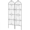 VEVOR Garden Trellis for Climbing Plants, 87 x 20 in, 2 Packs Rustproof Metal Garden Flower Trellis, Outdoor Climbing Rose Trellis Cucumbers Support, Decorative Clematis Trellis for Courtyards Lawns