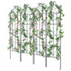 VEVOR Garden Trellis for Climbing Plants, 71 x 20 in, 4 Packs Rustproof Metal Garden Flower Trellis, Outdoor Climbing Rose Trellis Cucumbers Support, Decorative Clematis Trellis for Courtyards Lawns