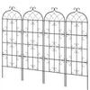 VEVOR Garden Trellis for Climbing Plants, 71 x 20 in, 4 Packs Rustproof Metal Garden Flower Trellis, Outdoor Climbing Rose Trellis Cucumbers Support, Decorative Clematis Trellis for Courtyards Lawns