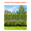 VEVOR Garden Trellis for Climbing Plants, 71 x 20 in, 6 Packs Rustproof Metal Garden Flower Trellis, Outdoor Climbing Rose Trellis Cucumbers Support, Decorative Clematis Trellis for Courtyards Lawns