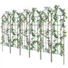 VEVOR Garden Trellis for Climbing Plants, 71 x 20 in, 6 Packs Rustproof Metal Garden Flower Trellis, Outdoor Climbing Rose Trellis Cucumbers Support, Decorative Clematis Trellis for Courtyards Lawns