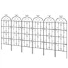VEVOR Garden Trellis for Climbing Plants, 71 x 20 in, 6 Packs Rustproof Metal Garden Flower Trellis, Outdoor Climbing Rose Trellis Cucumbers Support, Decorative Clematis Trellis for Courtyards Lawns