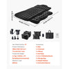VEVOR Car Air Mattress, Inflatable Back Seat Car Camping Mattress, Flocking Travel Beds, Durable Portable Sleeping Pad with Air Pump, 2 Pillows, Nozzle, Carry Bag, Fits Most SUV MPV Sedan, Black
