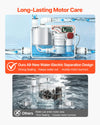 VEVOR Utility Sink Pump 800W 12000L/h Flow 32.8 ft/10 m Head Macerator Pump, Waste Water Disposal Macerating Machine with 3 Inlets, for Basement, Kitchen, Sink, Shower, Bathtub, Laundry Gray Water