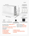 VEVOR Utility Sink Pump 800W 12000L/h Flow 32.8 ft/10 m Head Macerator Pump, Waste Water Disposal Macerating Machine with 3 Inlets, for Basement, Kitchen, Sink, Shower, Bathtub, Laundry Gray Water