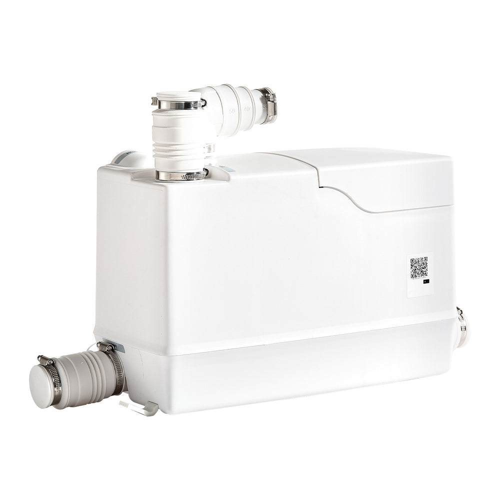 VEVOR Utility Sink Pump 800W 12000L/h Flow 32.8 ft/10 m Head Macerator Pump, Waste Water Disposal Macerating Machine with 3 Inlets, for Basement, Kitchen, Sink, Shower, Bathtub, Laundry Gray Water