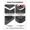 VEVOR Transition Edge Kit, 11-Piece, Durable Straight Garage Floor Edging, PP Material, Easy Installation, Edge Protection for Wet Area Restaurant Pool, Only Compatible with VEVOR Drainage Mats, Black