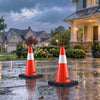 VEVOR Traffic Safety Cones 12 Pack 18 Inch Flexible PVC Orange Traffic Cone, For Parking Lots and Home Use, with Weighted Black Base, Reflective Collar Visible at Night, Heavy Duty Design, Easy Storage