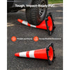 VEVOR Traffic Safety Cones 12 Pack 28 Inch Flexible PVC Orange Traffic Cone, For Accident or Construction Warning, with Weighted Black Base, Reflective Collar Visible at Night, Heavy Duty, Easy Storage