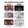 VEVOR Traffic Safety Cones 8 Pack 28 Inch Flexible PVC Orange Traffic Cones, For Accident or Construction Warning, with Weighted Black Base, Reflective Collar Visible at Night, Heavy Duty, Easy Storage