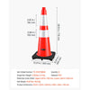VEVOR Traffic Safety Cones 8 Pack 28 Inch Flexible PVC Orange Traffic Cones, For Accident or Construction Warning, with Weighted Black Base, Reflective Collar Visible at Night, Heavy Duty, Easy Storage