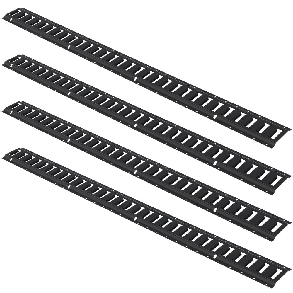 VEVOR E Track Tie-Down Rail Kit, 30PCS 5FT E-Tracks Set Includes 4 Steel Rails & 2 Single Slot & 8 O Rings & 8 Tie-Offs with D-Ring & 8 End Caps, Securing Accessories for Cargo, Motorcycles, and Bikes