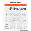 VEVOR Air Compressor Pump Head, 5HP 12.4CFM, Twin-Cylinder Oil Lubricated Air Compressor Piston Pump Head, Single Stage Cast Iron Replacement Head with Max 145PSI Pressure for Woodworking Auto Repair