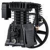 VEVOR Air Compressor Pump Head, 5HP 12.4CFM, Twin-Cylinder Oil Lubricated Air Compressor Piston Pump Head, Single Stage Cast Iron Replacement Head with Max 145PSI Pressure for Woodworking Auto Repair