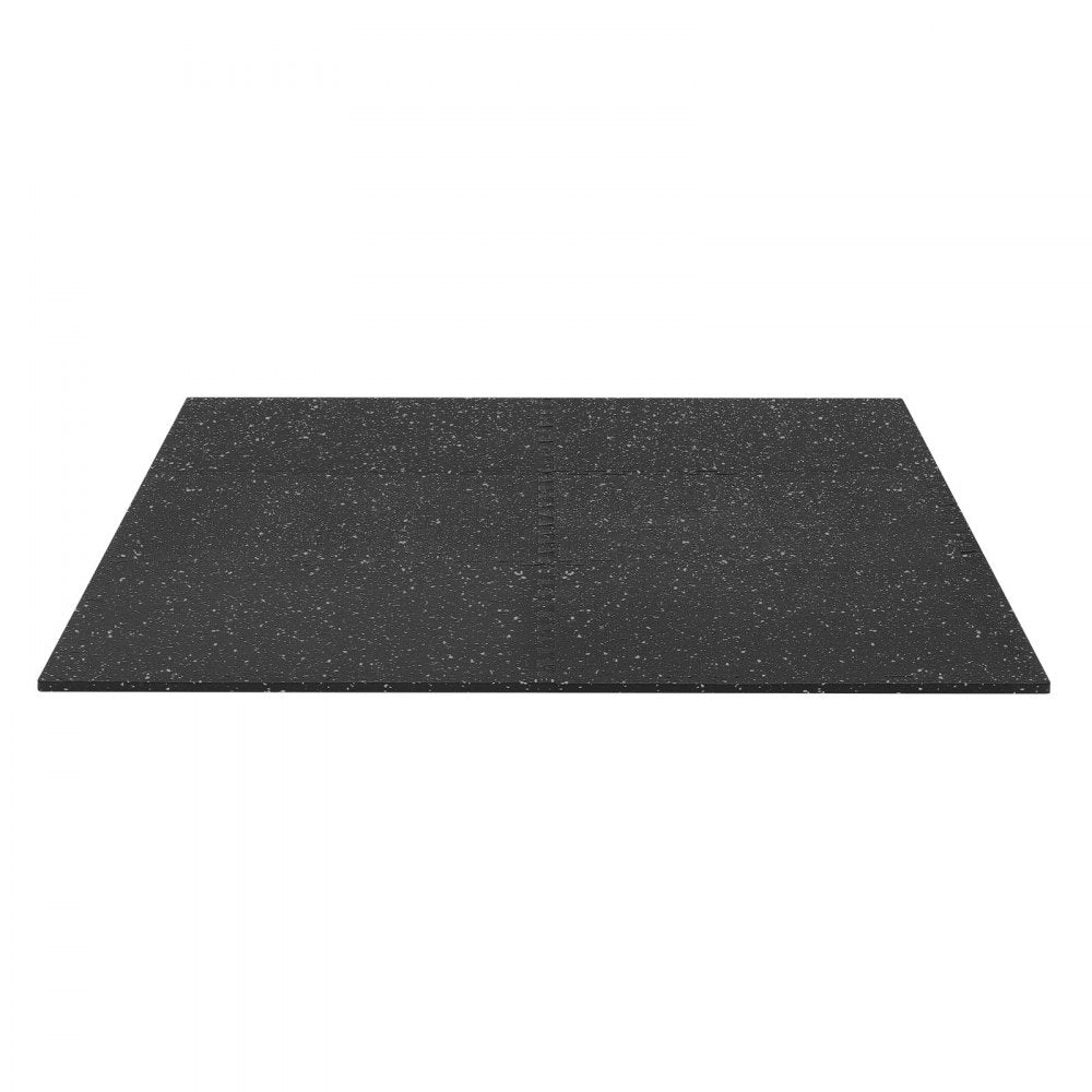 VEVOR Puzzle Exercise Mat, 6 PCS Fitness Equipment Mats, 24 x 24 x 0.56 in, High-Density EVA Foam Mats Set, Interlocking Rubber Soft Tiles, Protective Floor Padding with Gray Dots for Home Gym Office