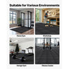 VEVOR Puzzle Exercise Mat, 12 PCS Fitness Equipment Mats, 24 x 24 x 0.56 in, High-Density EVA Foam Gym Mats Set, Interlocking Rubber Soft Tiles, Protective Floor Padding for Home, Gym, Office, Black