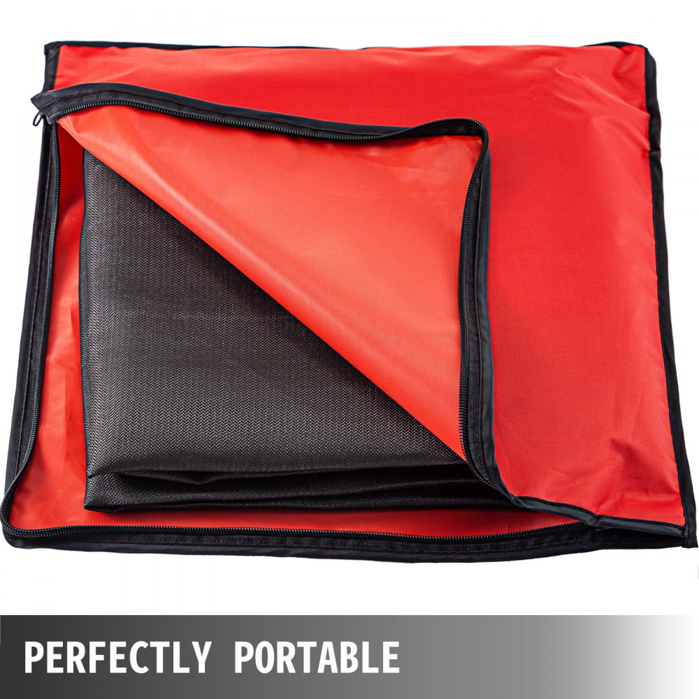 VEVOR Welding Blanket, 10 x 10 Foot Fiberglass Blanket, Up To 550 °C Heat-Resistant Fire Retardant Blanket with Premium Brass Grommets