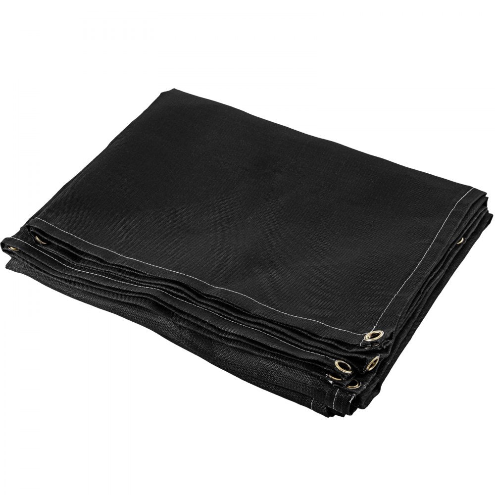 VEVOR 6 x 10 Ft Welding Blanket Black Fiberglass Blanket Portable Fiberglass Fire Retardant Blanket Welding Mat Welding Fireproof Thermal Resistant Insulation With Carry Bag