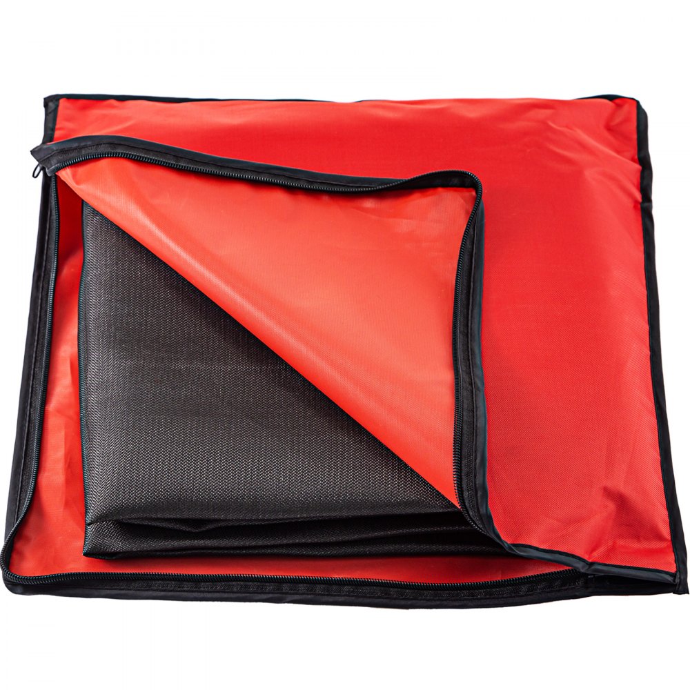 VEVOR 6 x 10 Ft Welding Blanket Black Fiberglass Blanket Portable Fiberglass Fire Retardant Blanket Welding Mat Welding Fireproof Thermal Resistant Insulation With Carry Bag