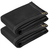 VEVOR Fire Blankets, 2 Pack Welding Blankets, 8\' x 10\' Fire Suppression Blanket, 1022°F Flame Retardant Blanket, Black Fire Emergency Blankets, Fiberglass Fire Retardant Blanket with 12 Brass Gromme