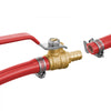 VEVOR PEX Ball Valve, 10 Pieces, 1/2 in PEX Brass Ball Valve, PEX Full Port Brass Ball Valves, Quarter Turn Hot (Red) Cold (Blue) PEX Full Port Ball Valve, for Kitchen, Hydronic Heating, Bathroom