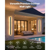 VEVOR Outdoor Wall Lights, 2 Pack, 47.2 Inch Long Strip Modern Exterior Wall Sconce Light Fixtures, 3000K Warm White, IP65 Waterproof Anti-Rust Outside Wall Mount Lighting, for House, Porch, Garage