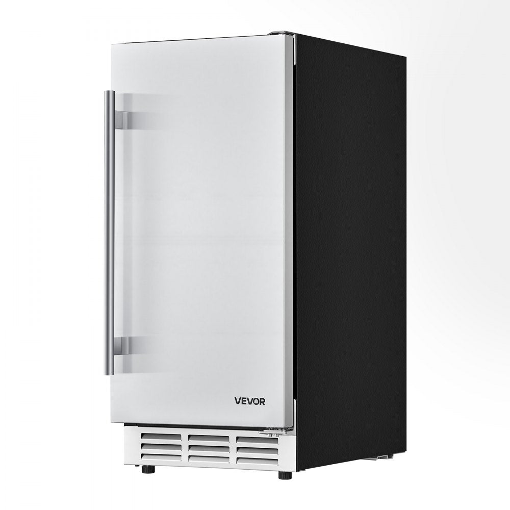 VEVOR Outdoor Beverage Refrigerator, 15 Inch Undercounter Drink Fridge, 304 Stainless Steel Door, 3.0 Cu. Ft, Hold 94 Cans, Powerful Cooling System, Built-in / Freestand Cooler, Home Bar & Patio