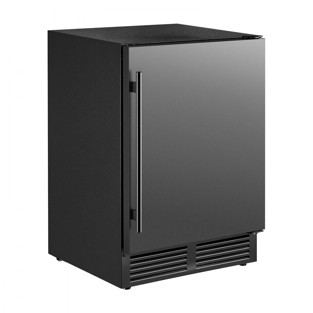 VEVOR Beverage Refrigerator, 24 Inch Under Counter Drink Fridge, Black, Hold 180 Cans, 5.0 Cu. Ft, Built-in / Freestand Cooler, Powerful Quiet Cooling System, 3 Shelves, Home Kitchen & Bar