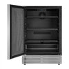 VEVOR Outdoor Beverage Refrigerator, 24 Inch Undercounter Drink Fridge, 304 Stainless Steel Door, 5.0 Cu. Ft, Hold 180 Cans, Powerful Cooling System, Built-in / Freestand Cooler, Home Bar & Patio