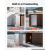 VEVOR Outdoor Beverage Refrigerator, 15 Inch Undercounter Drink Fridge, 304 Stainless Steel Body, 3.0 Cu. Ft, Hold 94 Cans, Powerful Cooling System, Built-in / Freestand Cooler, Home Bar & Patio