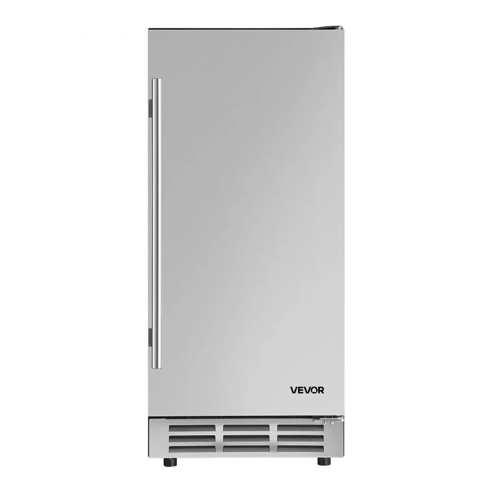 VEVOR Outdoor Beverage Refrigerator, 15 Inch Undercounter Drink Fridge, 304 Stainless Steel Body, 3.0 Cu. Ft, Hold 94 Cans, Powerful Cooling System, Built-in / Freestand Cooler, Home Bar & Patio