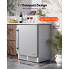VEVOR Outdoor Beverage Refrigerator, 24 Inch Undercounter Drink Fridge, 304 Stainless Steel Body, 5.0 Cu. Ft, Hold 180 Cans, Powerful Cooling System, Built-in / Freestand Cooler, Home Bar & Patio