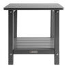 VEVOR Outdoor Side Table, 17.72W x 14.96D x 17.32H Inch, Double Layer HDPE Outside End Table for Easy Maintenance, Withstand Harsh Weather, Fit for Patio, Pool, Beach, Porch, Indoor, Backyard, Grey