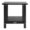 VEVOR Outdoor Side Table, 17.72W x 14.96D x 17.32H Inch, Double Layer HDPE Outside End Table for Easy Maintenance, Withstand Harsh Weather, Fit for Patio, Pool, Beach, Porch, Indoor, Backyard, Black
